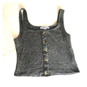 Mandee Cute Grey Crop Top